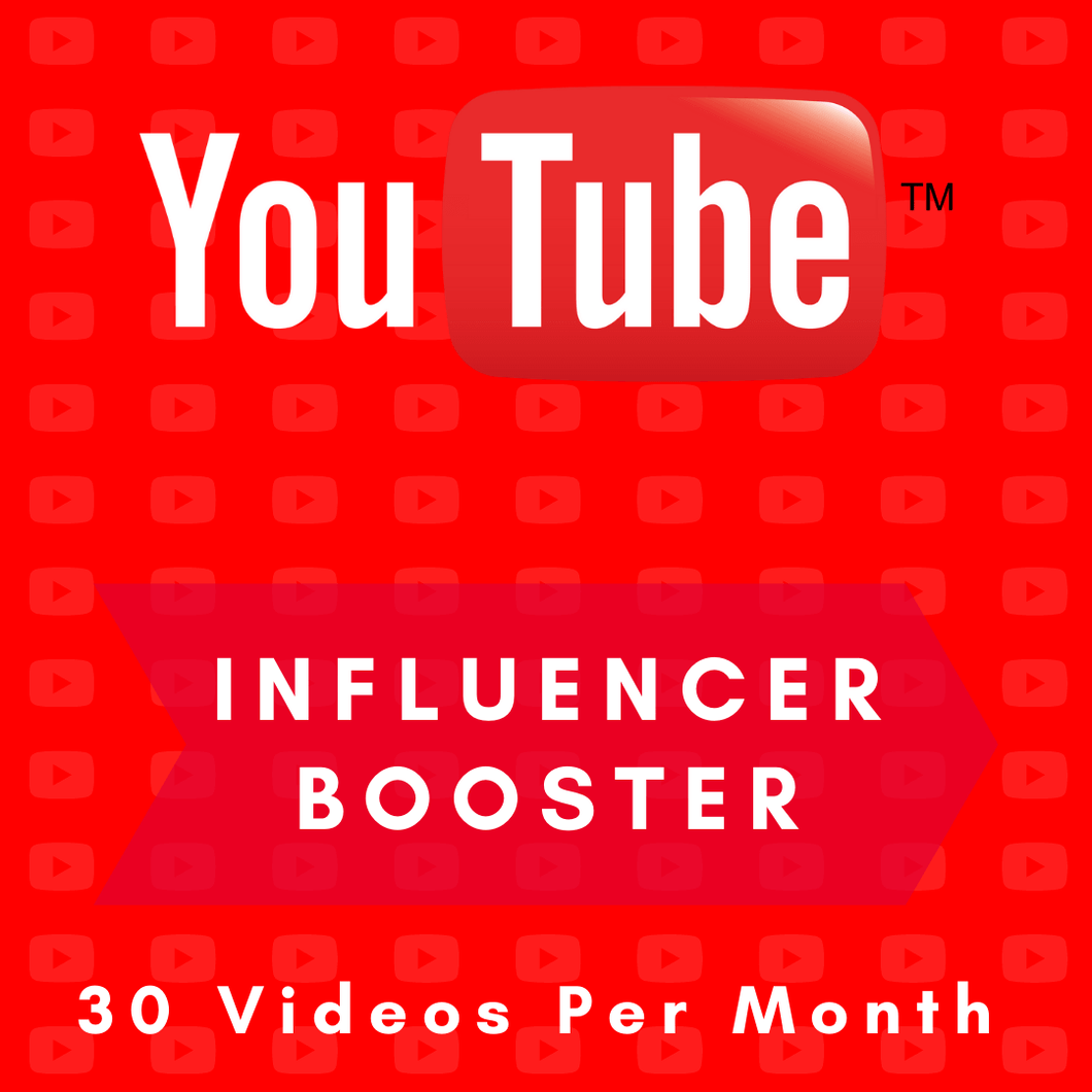 YouTube Influencer Booster | 30 videos per month - SOCIAL GROWTH ENGINE